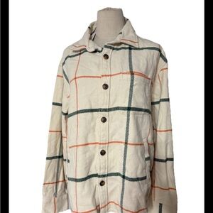 Good fellow Women’s Medium Plaid Button Down Long Sleeve Shirt $
